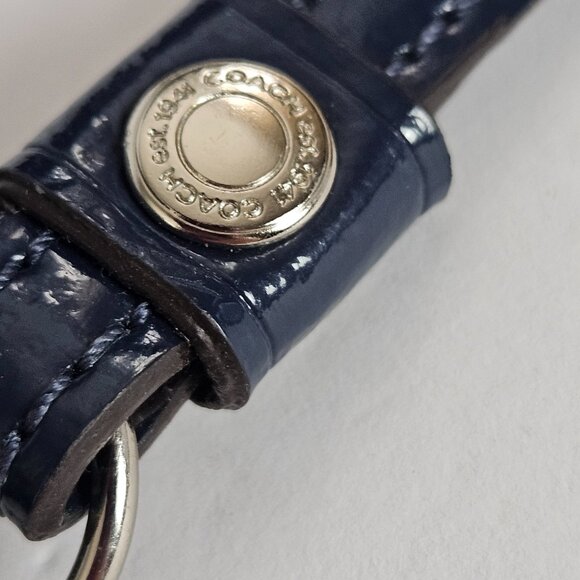 Coach Signature Tote Handbag J1120-F17574 Satin Pink Sequin Band Medium Blue Bag - Picture 5 of 16